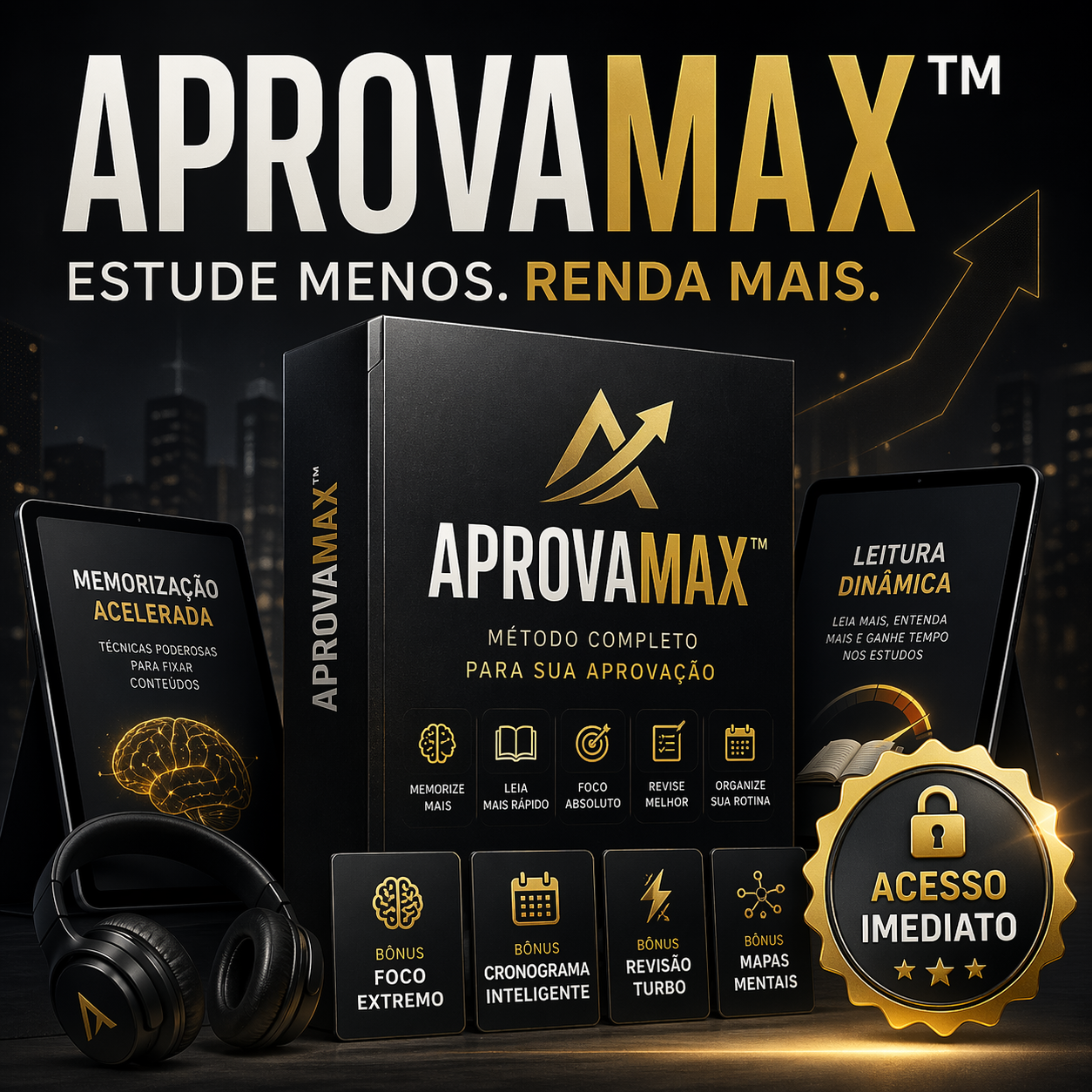 Kit completo APROVAMAX — eBooks, bônus e acesso imediato