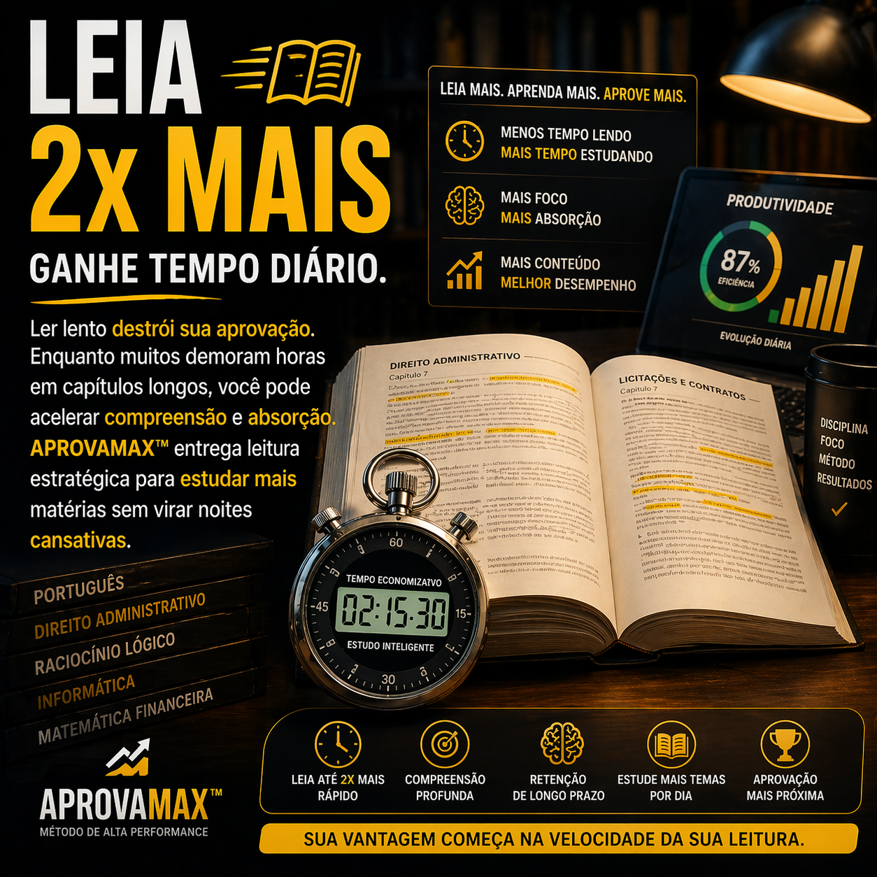 Leia 2x mais rápido — método de alta performance