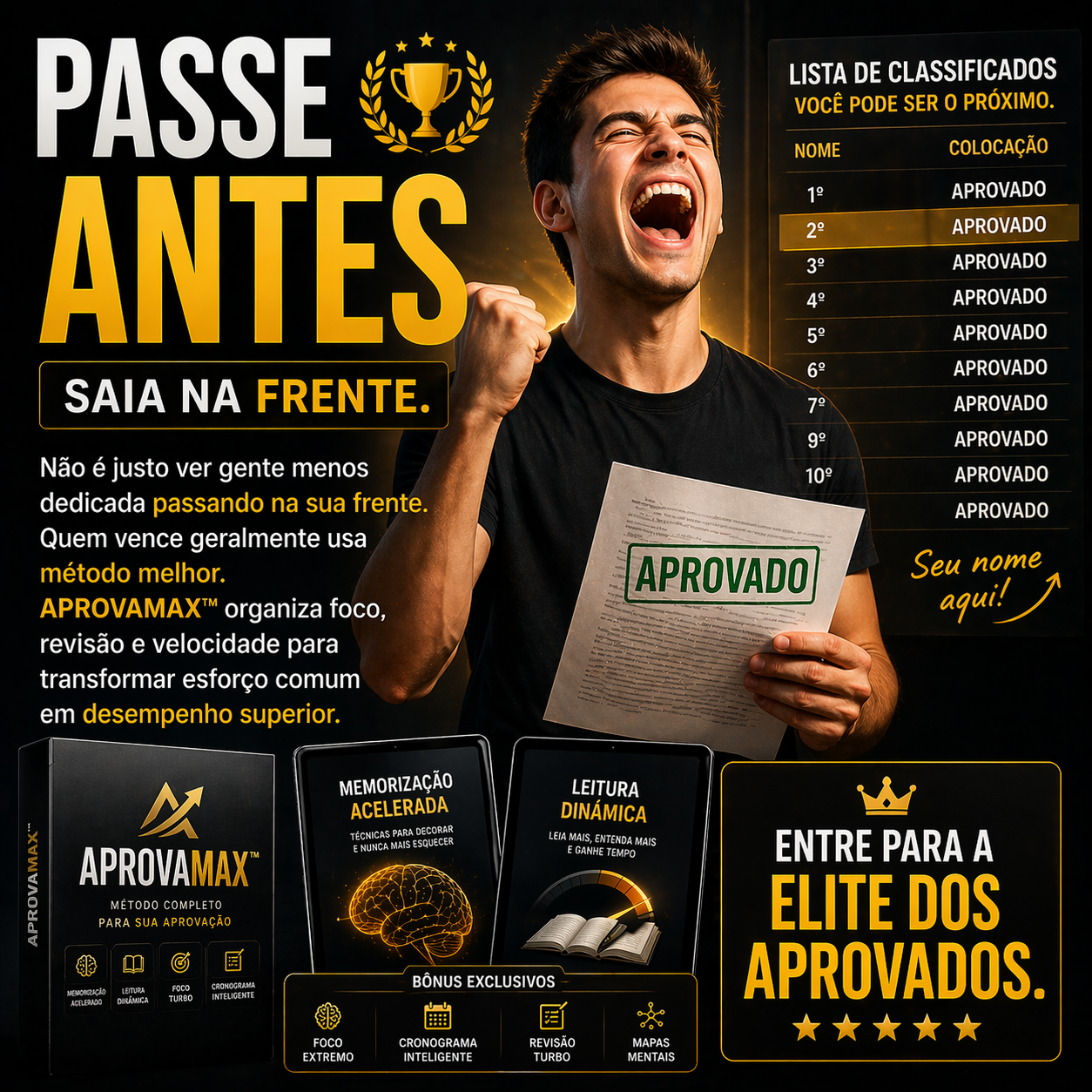 Passe antes — entre para a elite dos aprovados